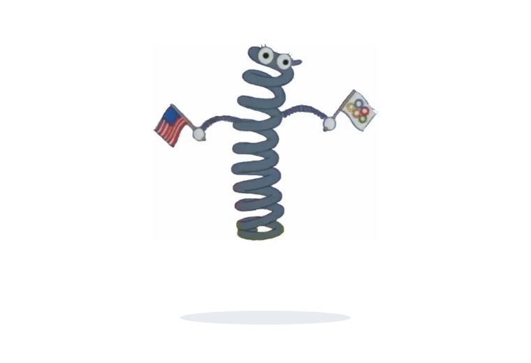 Animated spring character